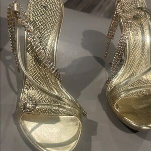 Elegant Gold Women's Heels